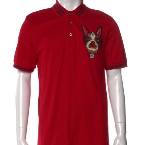Gucci Other - Gucci Orso & Bosco Patch Polo Shirt Small Year Of Dog
